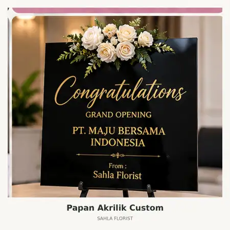 Papan Bunga Akrilik Periuk